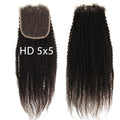 Brazilian Kinky Curly Virgin Human Hair 5x5 HD Lace Closure