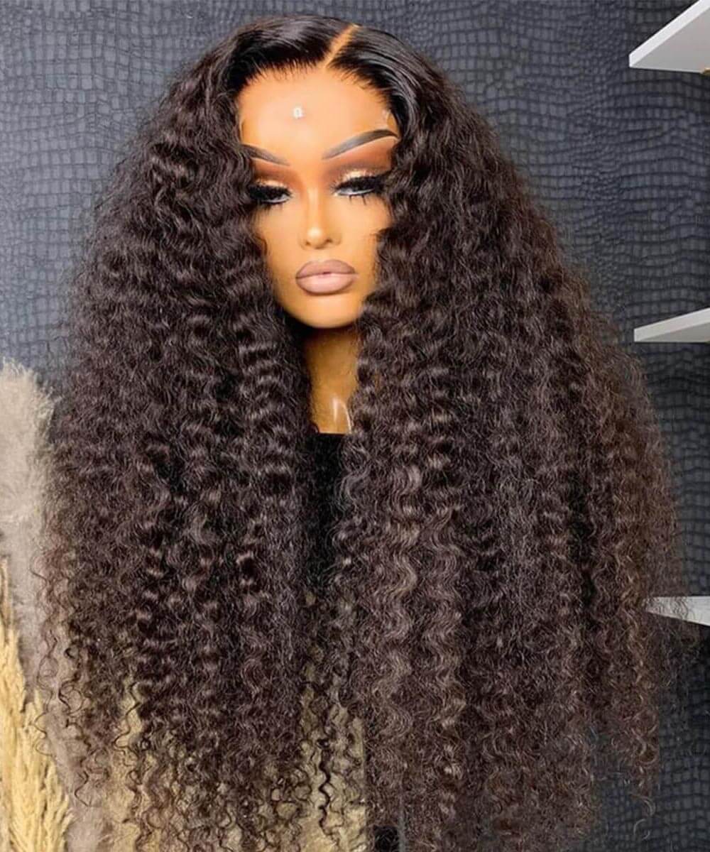 Deep Wave Virgin Human Hair 5x5 Lace Closure Wig