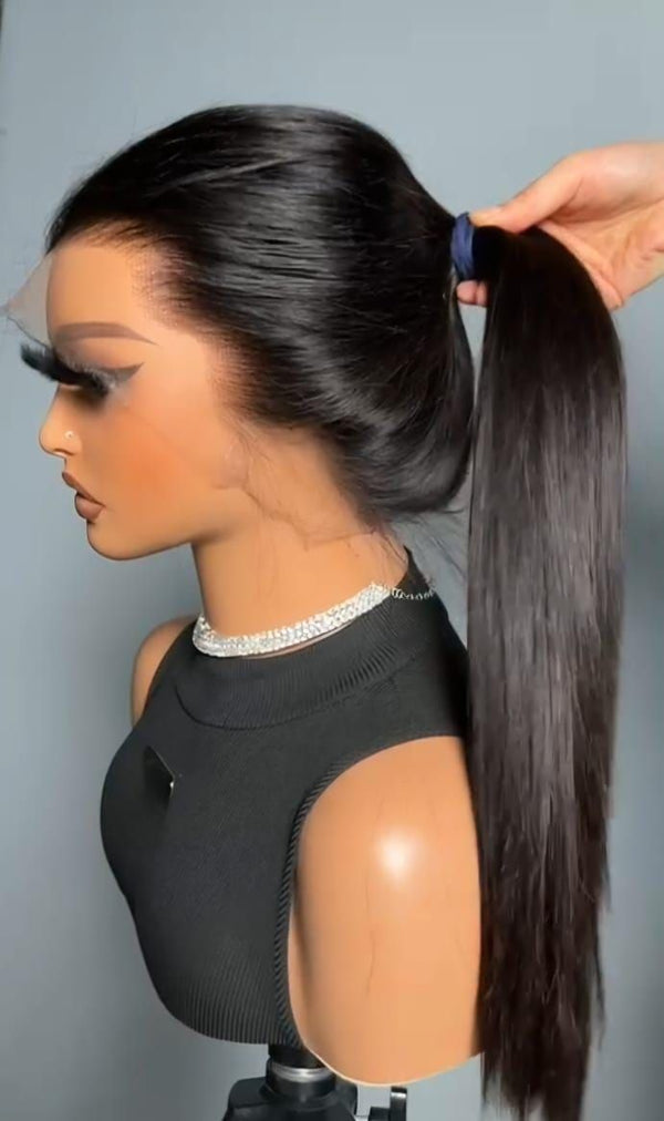 Brazilian Silky Straight Virgin Human Hair 360 Lace Front Wigs