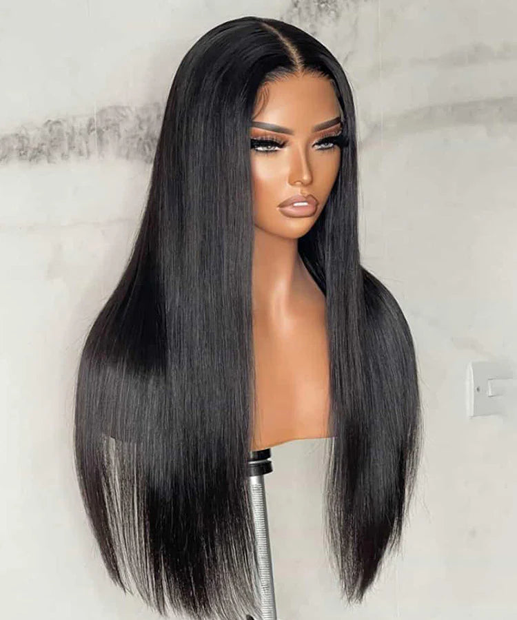 Silky Straight Virgin Human Hair 5x5 Lace Closure Wig