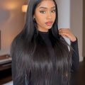 Silky Straight Virgin Human Hair 4x4 Lace Closure Wig