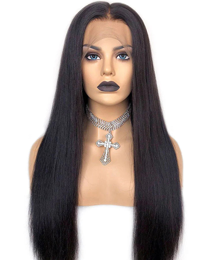 Silky Straight Virgin Human Hair 13x4 Lace Frontal Wig