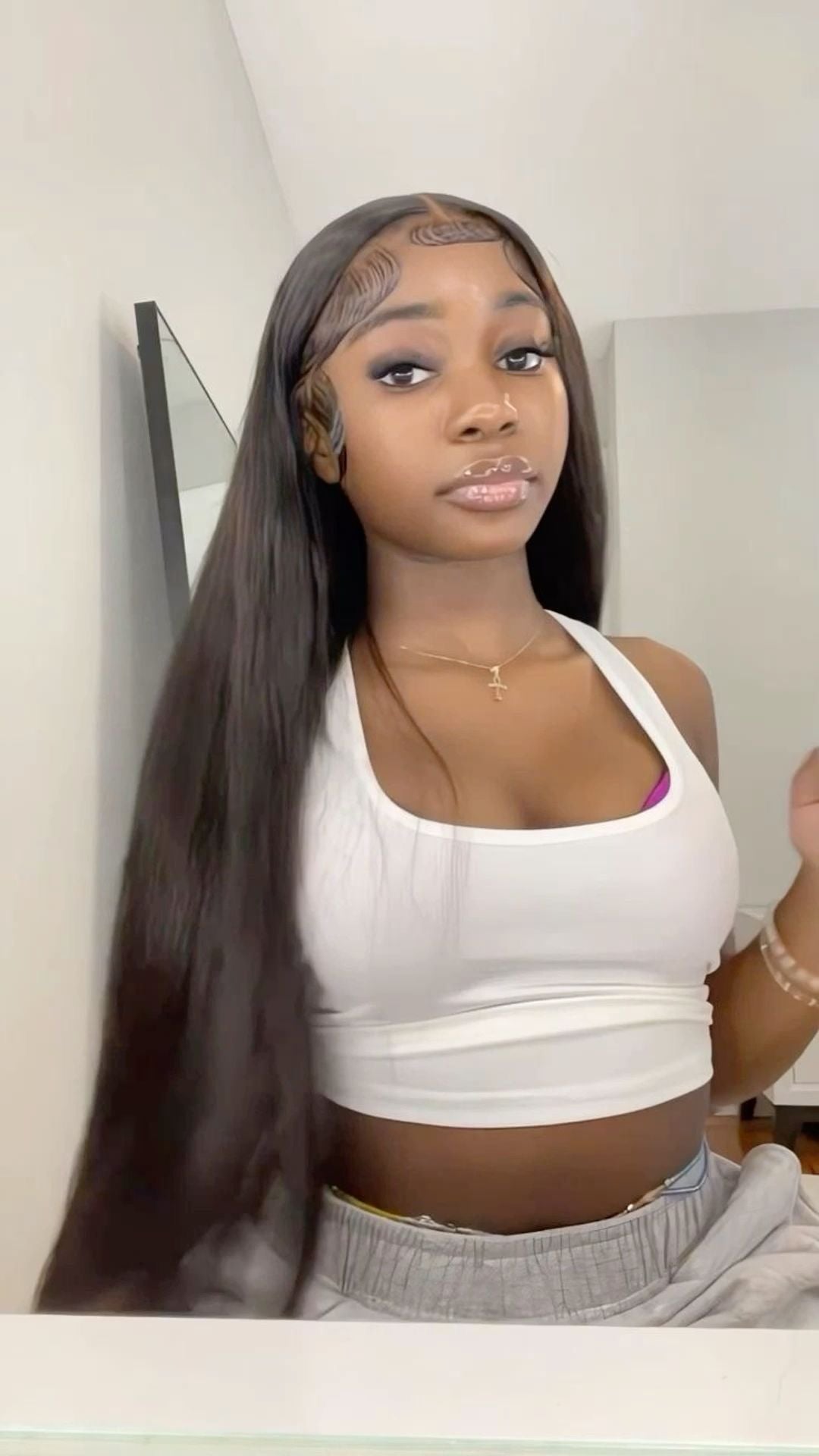 #4 Chocolate Brown  Brazilian Straight  Human Hair 13x6 Lace Frontal Hair Wigs,10-30Inch