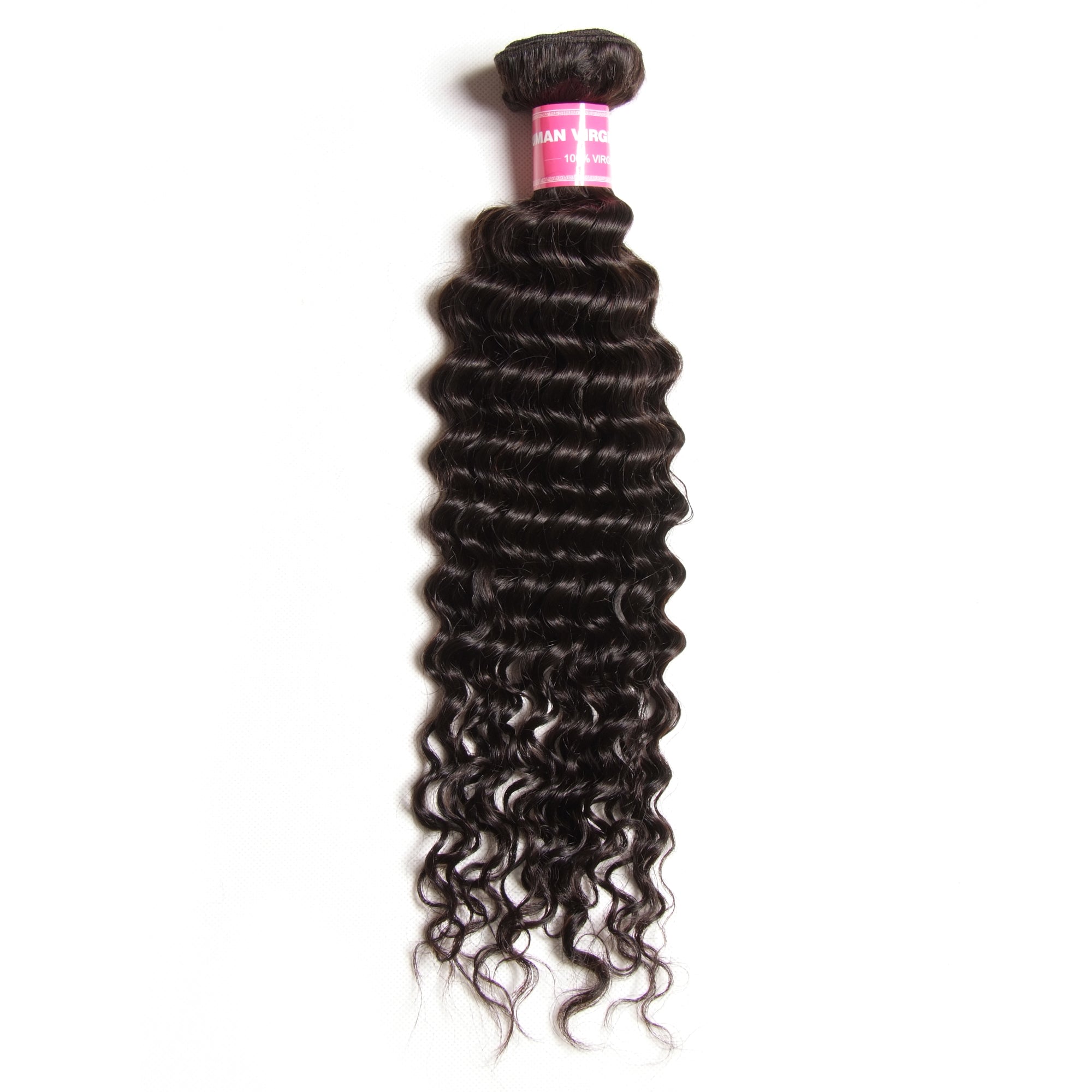 12A Grade Deep Wave Human Hair 1 Bundle Hair Weft