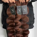 #4 Chocolate Brown 14A Grade Brazilian Body Wave Human Hair 3 Bundles with 4x4 Lace Closure