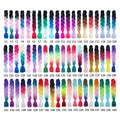 24" Ombre 3 Tone Color Kanekalon Jumbo Braids Afro Twist Synthetic Hair Braids Hair Extension 100g/Pcs