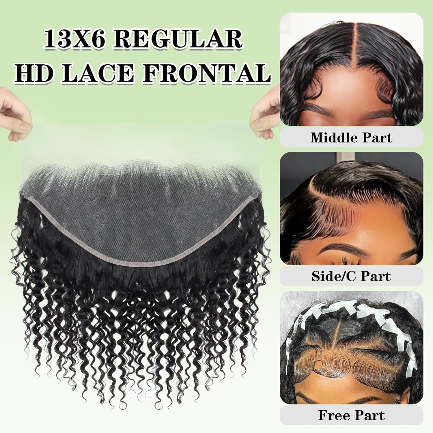 Brazilian Virgin Curly Human Hair 13x6 HD Ear to Ear Lace Frontal