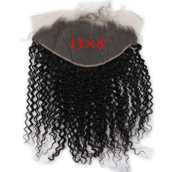 Brazilian Virgin Curly Human Hair 13x6 Lace Frontal Closure