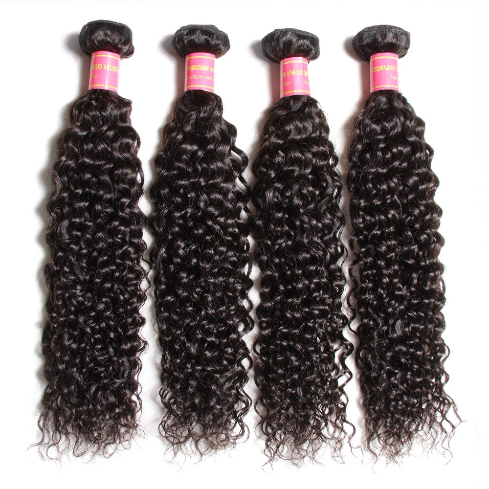 4 Bundles 10A 100% Virgin Curly Human Hair Extensions