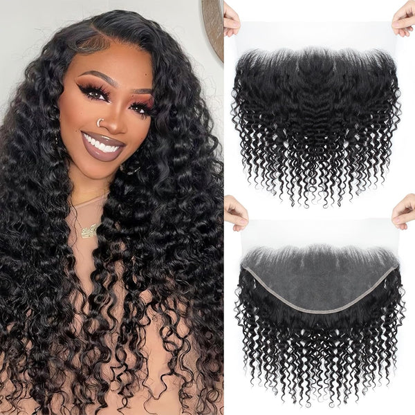 Brazilian Virgin Curly Human Hair 13x6 HD Ear to Ear Lace Frontal