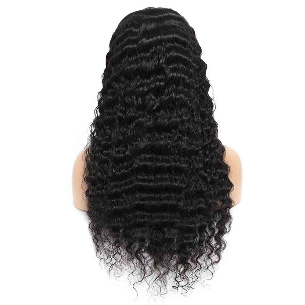 Deep Wave Human Hair Headband Wigs