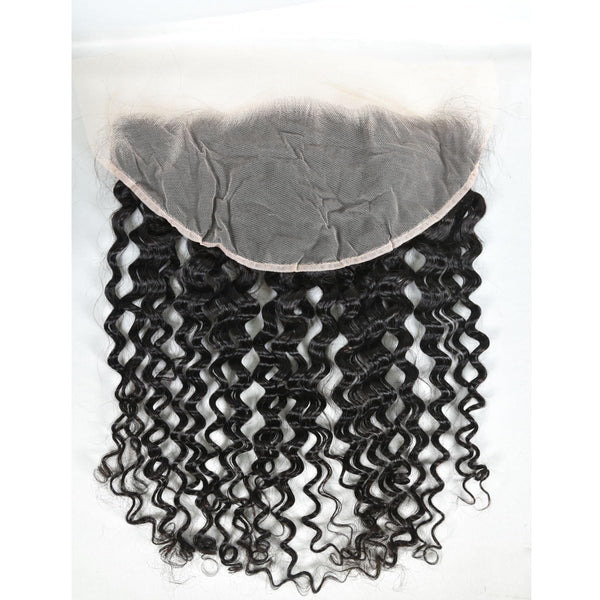 Brazilian Virgin Deep Wave Human Hair 13x6 Lace Frontal Closure