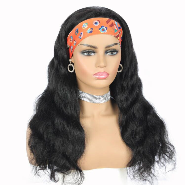 Body Wave Human Hair Headband Wigs