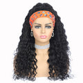 Water Wave Human Hair Headband Wigs