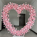 Pink/Red/White Heart Shaped Floral Arch | Romantic Wedding & Party Backdrop