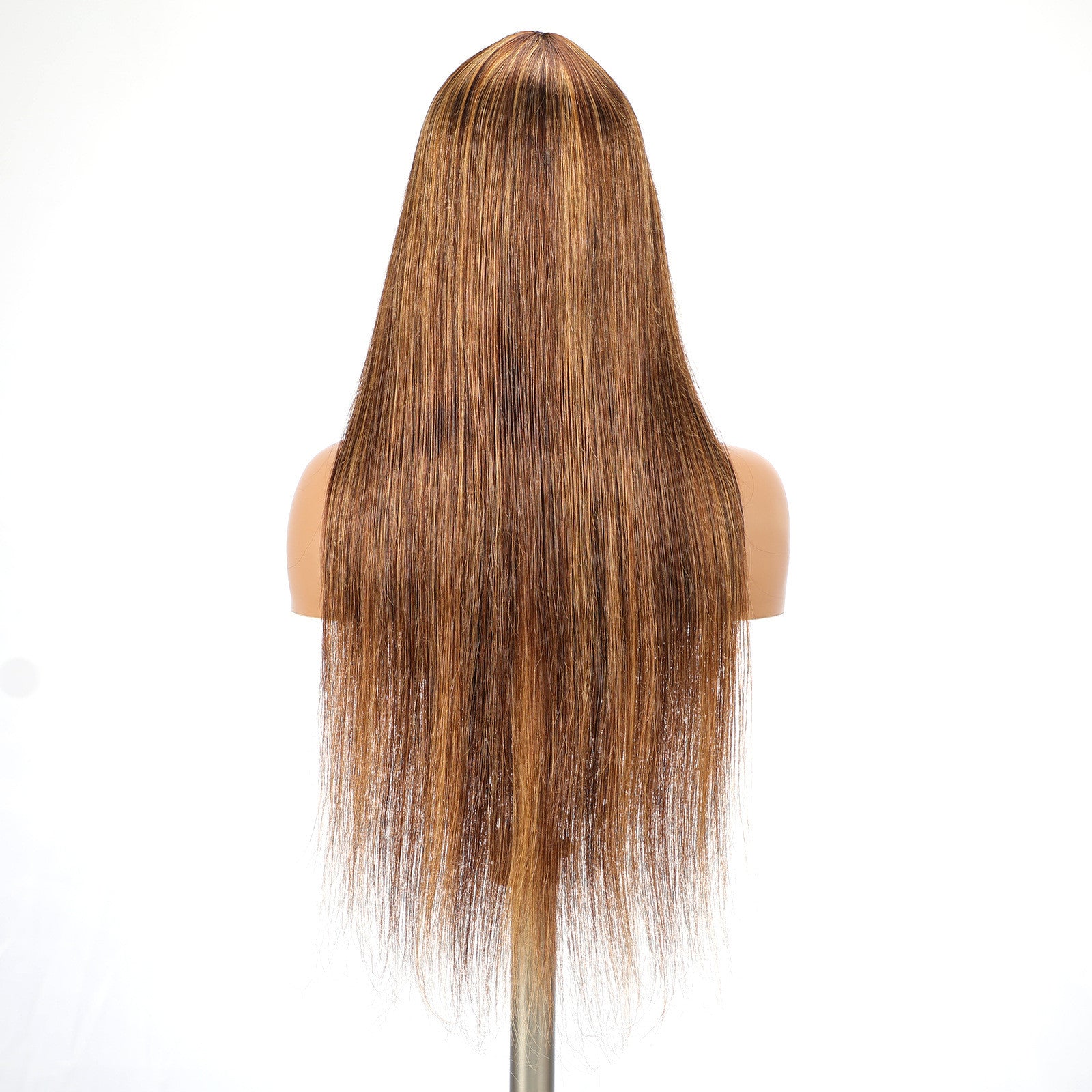P4/27 Highlight Color Straight Human Hair Wigs with Bangs