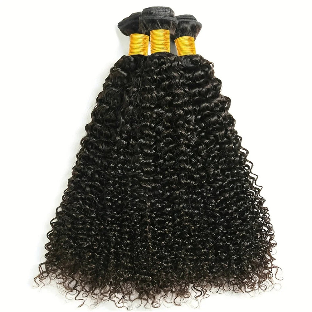 3 Bundles 10A Grade Kinky Curly Bundle Human Hair Extensions