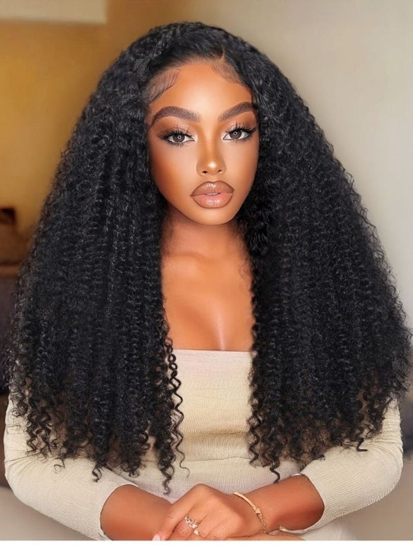 Brazilian Kinky Curly Virgin Human Hair 13x6 Lace Frontal Hair Wigs