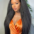 Brazilian Kinky Straight Virgin Human Hair 9x6 Lace Glueless Wigs