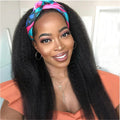 Kinky Straight Yaki Human Hair Headband Wigs