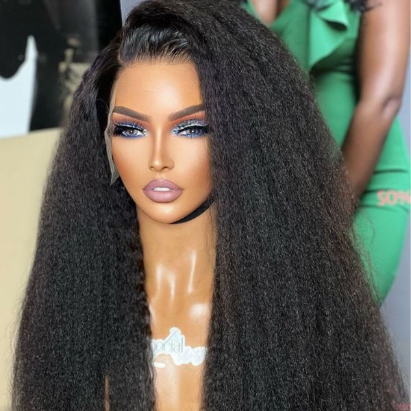 Brazilian Kinky Straight Virgin Hair Full Lace Human Hair Wigs