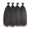 4 Bundles 10A 100% Virgin Kinky Straight Bundle Human Hair Extensions