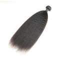 1 Pcs Hair Bundle 10A Grade Kinky Straight Human Hair Weft