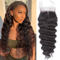 Brazilian Deep Wave Virgin Human Hair 4x4 HD Lace Closure