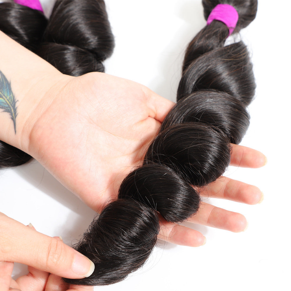 12A 100% Virgin Loose Wave Human Hair 4 Bundles Hair Extensions