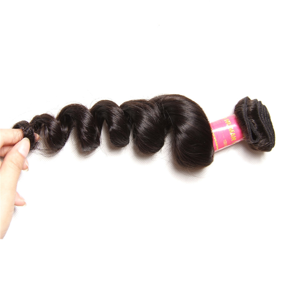 1 Pcs Hair Bundle 10A Grade Loose Wave Human Hair Weft