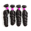 12A 100% Virgin Loose Wave Human Hair 4 Bundles Hair Extensions