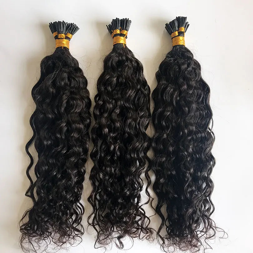 I Tip Natural Wave Human Hair Extensions 100g Dark Color #1~#12