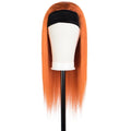 #350 Ginger Orange Straight Human Hair Headband Wigs