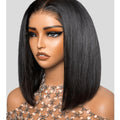 12A Double Drawn Straight Short Bob Human Hair 4x4 5x5 13x4 Lace Front Wig