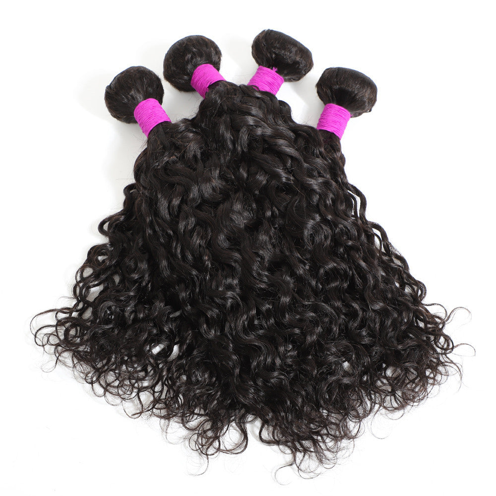 12A 100% Virgin Water Wave Human Hair 4 Bundles Hair Extensions