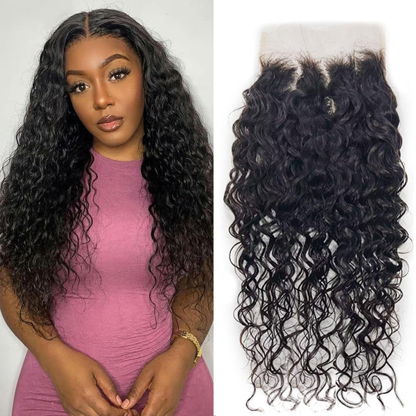 Brazilian Water Wave Virgin Human Hair 6x6 HD Lace Closure