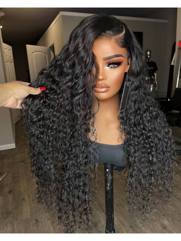 Brazilian Water Wave Virgin Human Hair 360 Full Lace Front Wigs