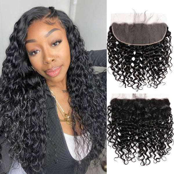 Brazilian Virgin Water Wave Human Hair 13x6 HD Ear to Ear Lace Frontal