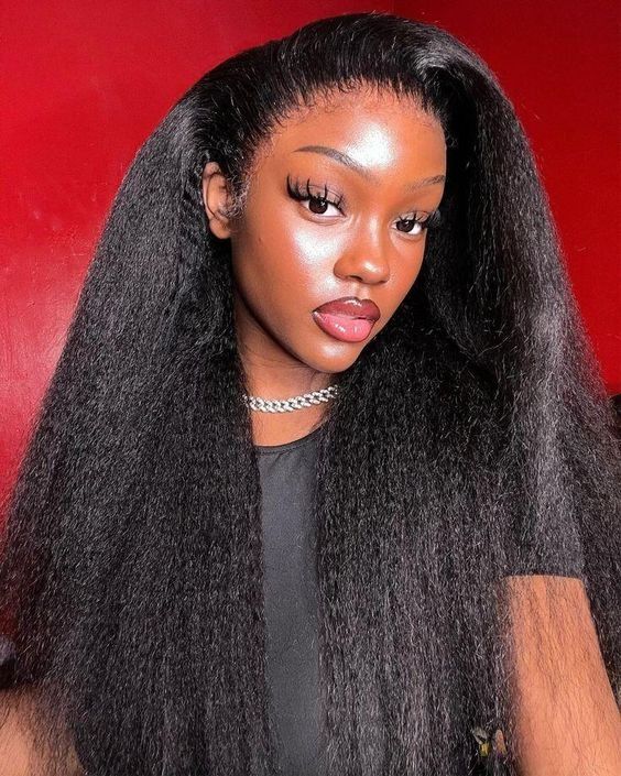 Brazilian Yaki Straight Virgin Human Hair 360 Full Lace Front Wigs