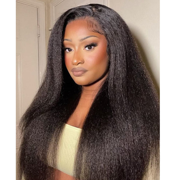 Brazilian Virgin Hair Yaki Straight Full Lace Human Hair Wigs