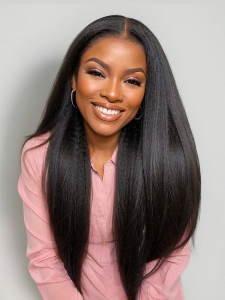 Brazilian Yaki Straight Virgin Human Hair 13x6 Lace Frontal Hair Wigs