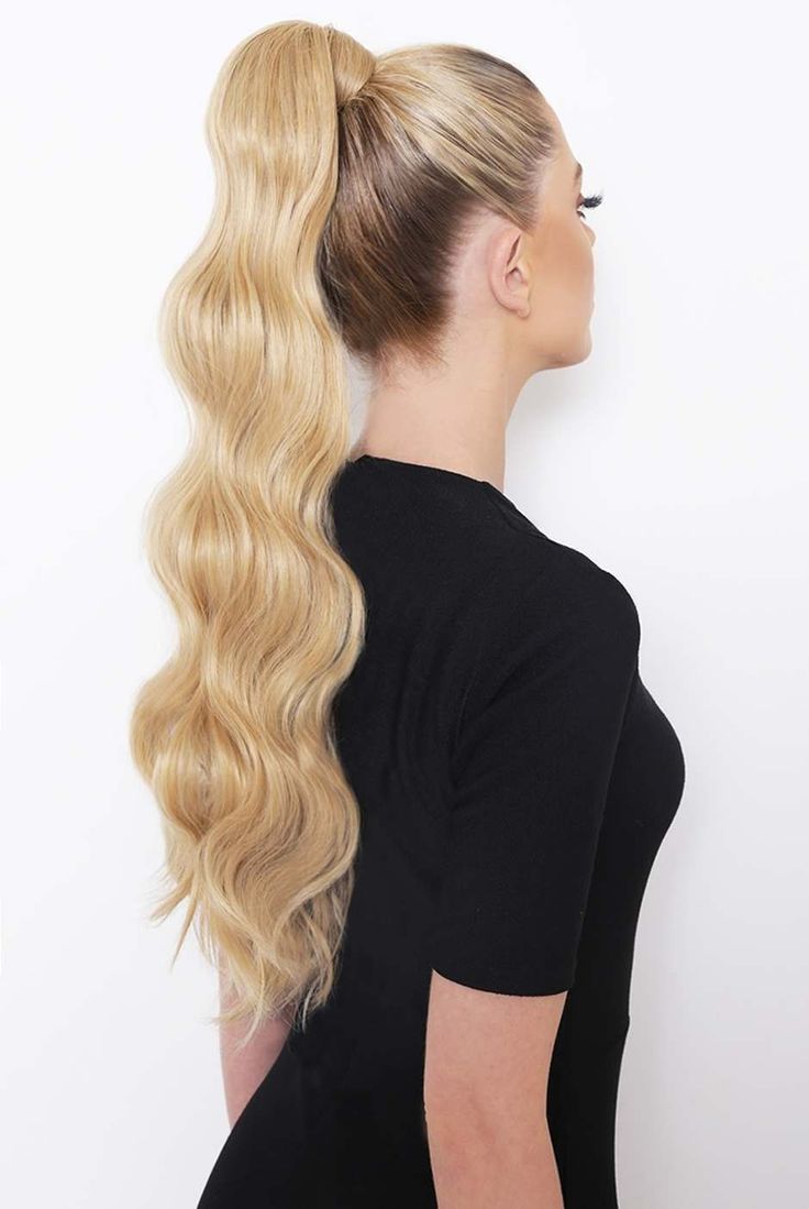 613 Blonde Body Wave Drawstring Ponytail Human Hair Extensions, Breathable Light Mesh Ponytail Hair Piece for Black Women