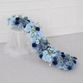 Blue Flower Row with Blue Flower Ball 60cm
