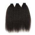 Kinky Straight Tape In Human Hair Extensions 40Pcs 100g