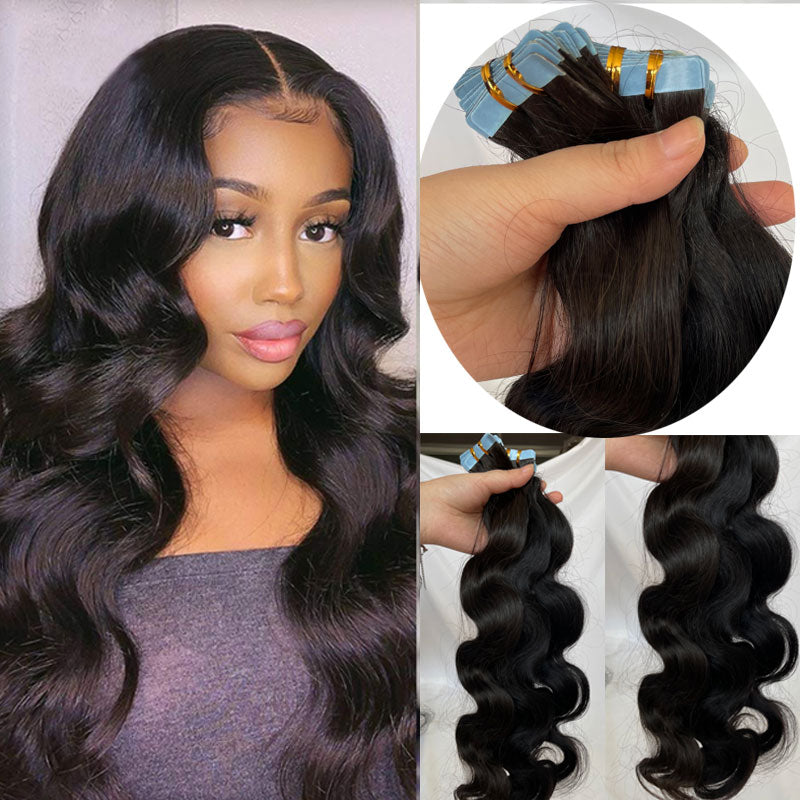 Body Wave Tape In Human Hair Extensions 40Pcs/Pack