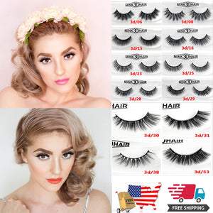 3D Mink Eyelashes 1 Pair/Set False Eyelashes Natural Long Realistic Eyelashes Wholesale Price - CocoBeautySupply