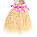 613 Blonde Kinky Curly Human Hair 1/3/4 Bundles 100% Human Hair Extensions