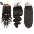 5x5 Transparent Lace Closure #1b Natural Black Color Top Swiss Invisible Lace with Baby Hair