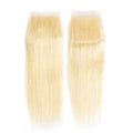 613 Blonde Straight 4x4 Lace Closure Human Hair, Transparent Lace Hair Closure For Black Women