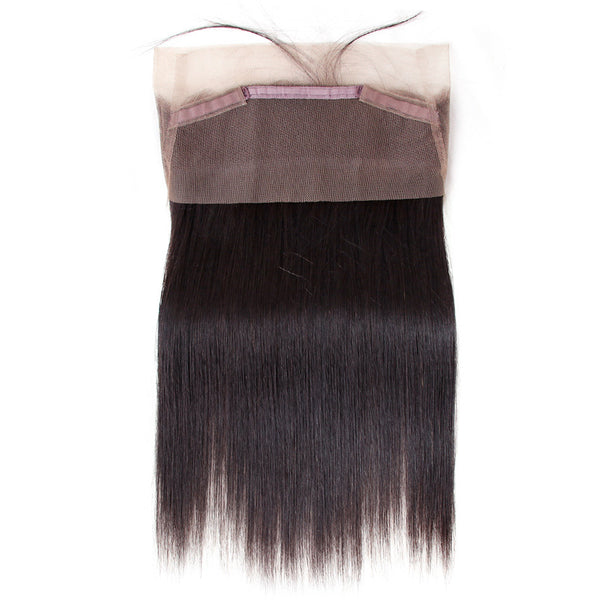 360 Transparent Lace Frontal Closure #1b Natural Black Color Top Swiss Invisible Lace with Baby Hair